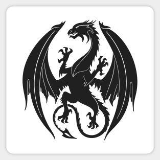 Silhouette heraldic dragon insignia Sticker